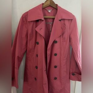 Garnet Hill overcoat size 2P dusty mauve pink. With pocket and belt.